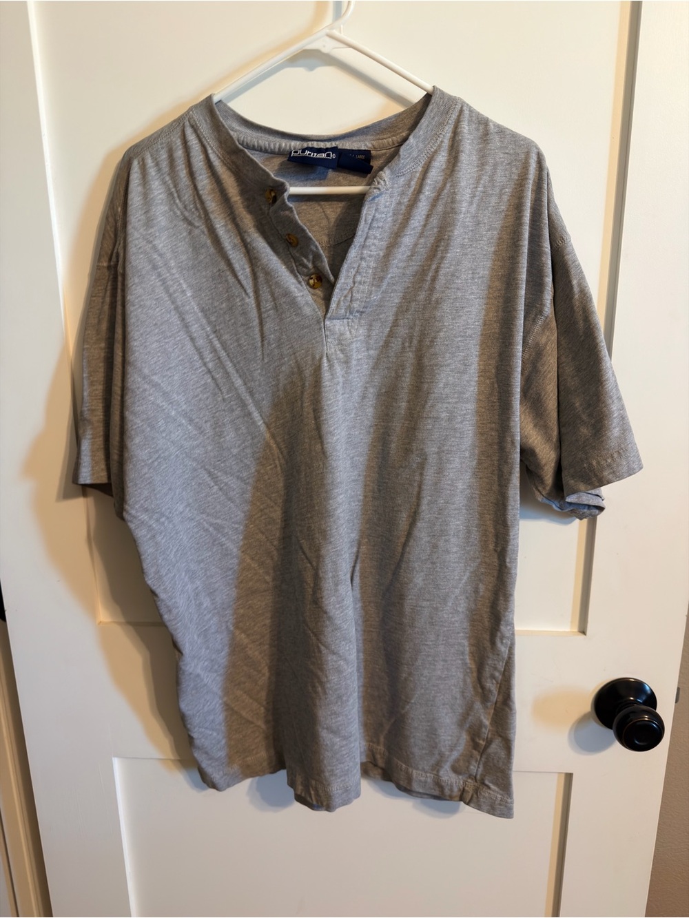 Puritan Gray Short-Sleeve Henley Shirt